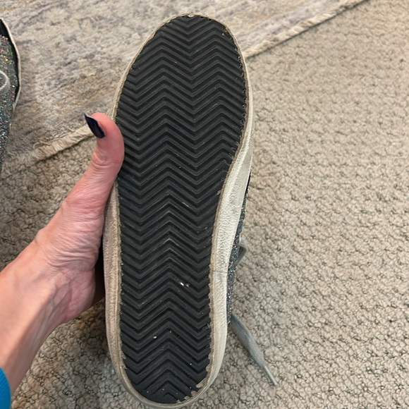 Golden Goose Superstar Sneaker Multi Glitter Metallic Turquoise Blue Star 37 - Picture 11 of 16